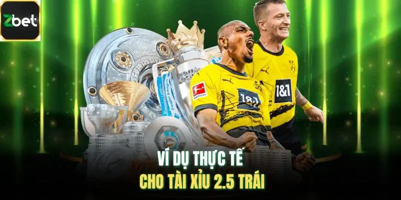 Ví dụ thực tế cho tài xỉu 2.5 trái